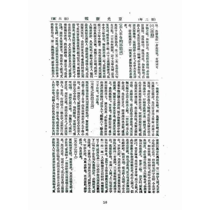 博揚古籍選 宗教篇 亞之光(亞光新報) 二年六號