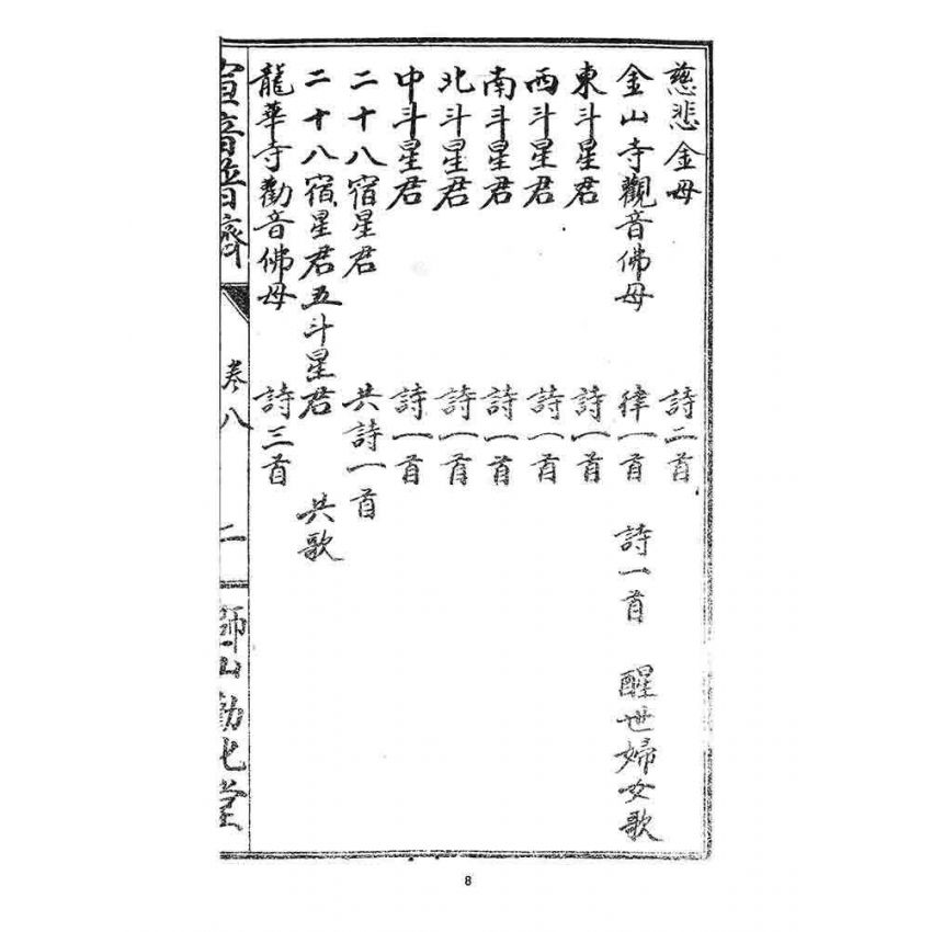 博揚古籍選 宗教篇 宣音普濟(卷八)
