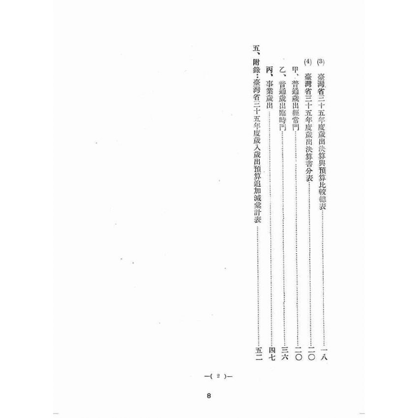 博揚古籍選(歷史篇):臺灣省三十五年度歲入歲出總決算書