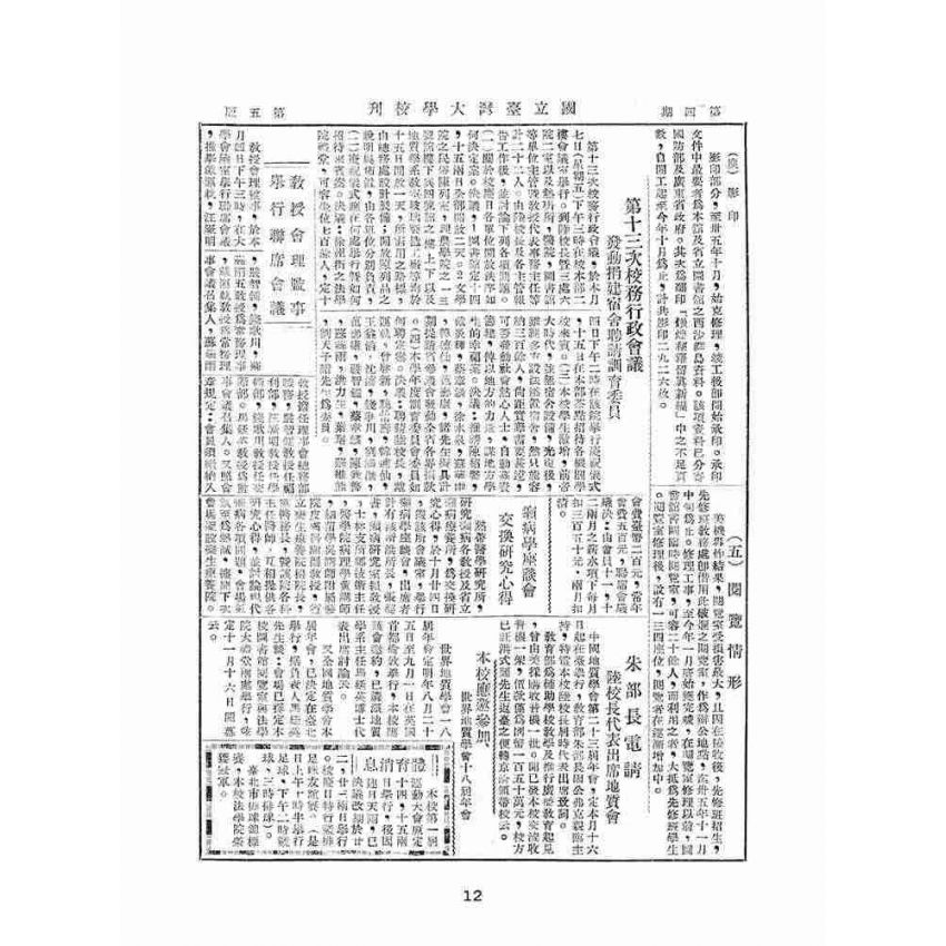 博揚古籍選(文教篇):國立臺灣大學校刊