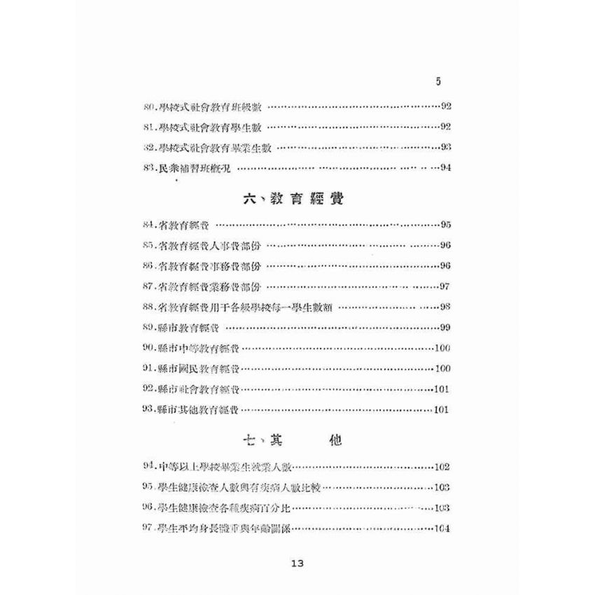 博揚古籍選(文教篇):臺灣省教育統計