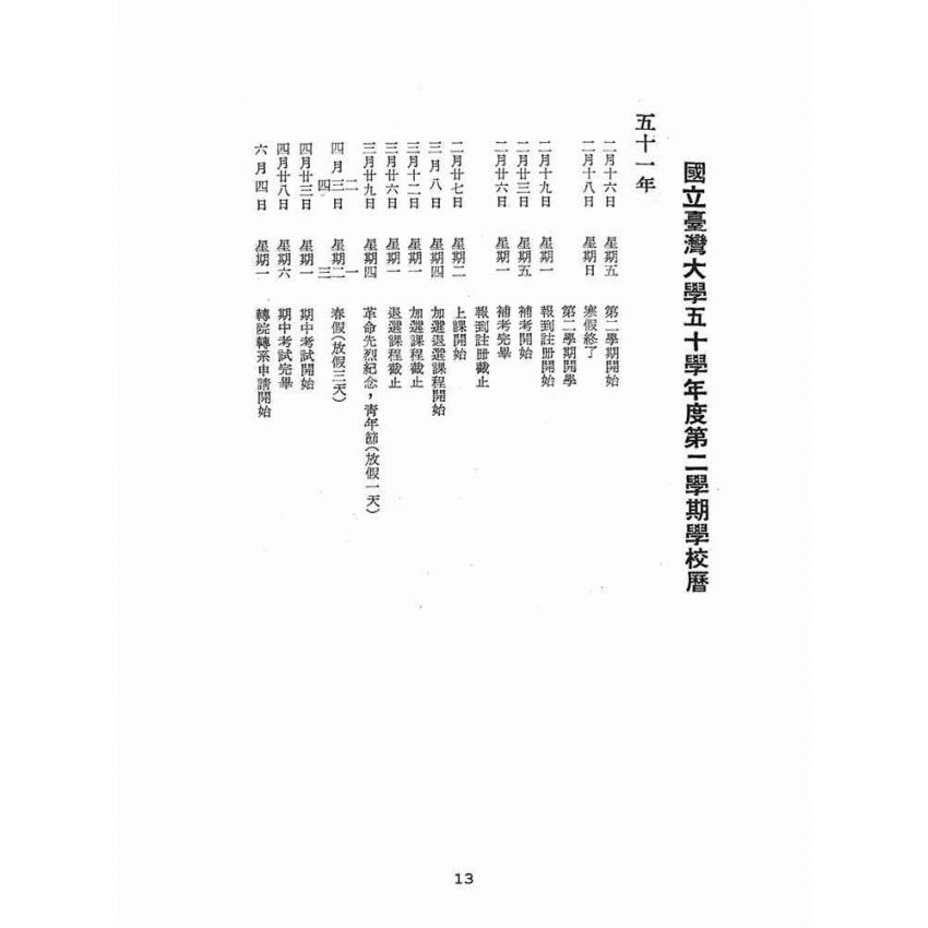 博揚古籍選(文教篇):五十年度國立臺灣大學概況