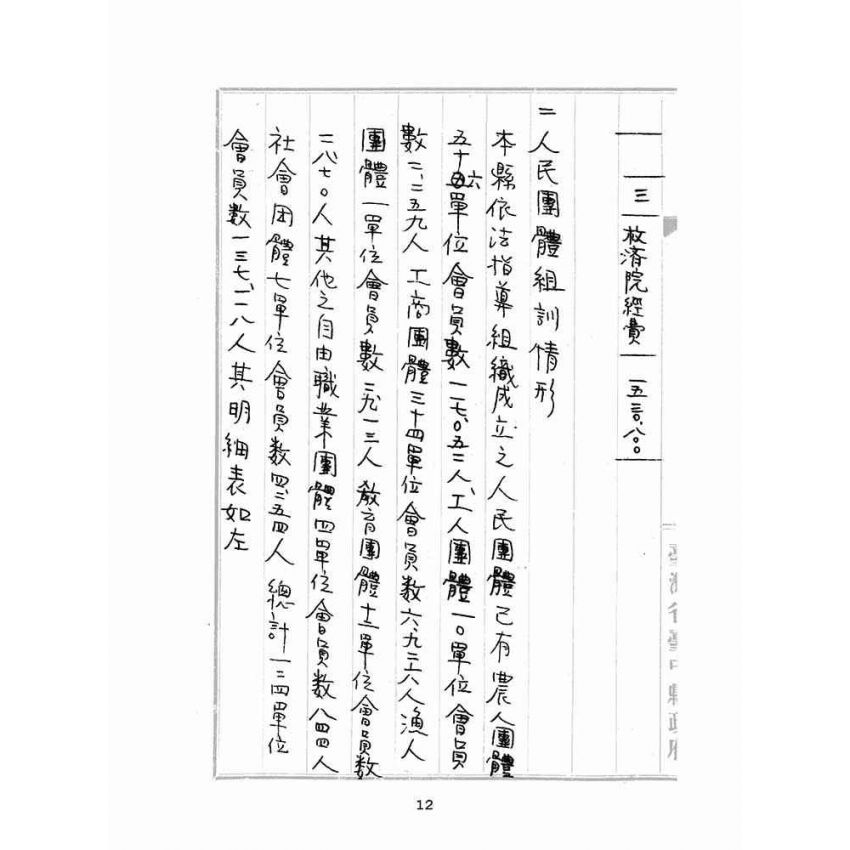 博揚古籍選(歷史篇):臺中縣社會行政工作報告