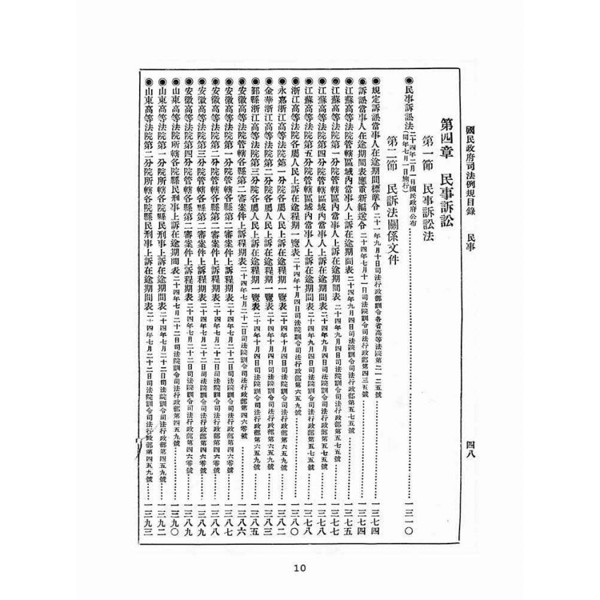 博揚古籍選(歷史篇):改訂國民政府司法例規(一)民事