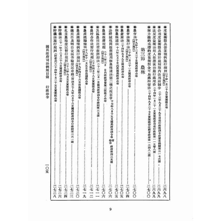 博揚古籍選(歷史篇):改訂國民政府司法例規(四)行政法令(二)