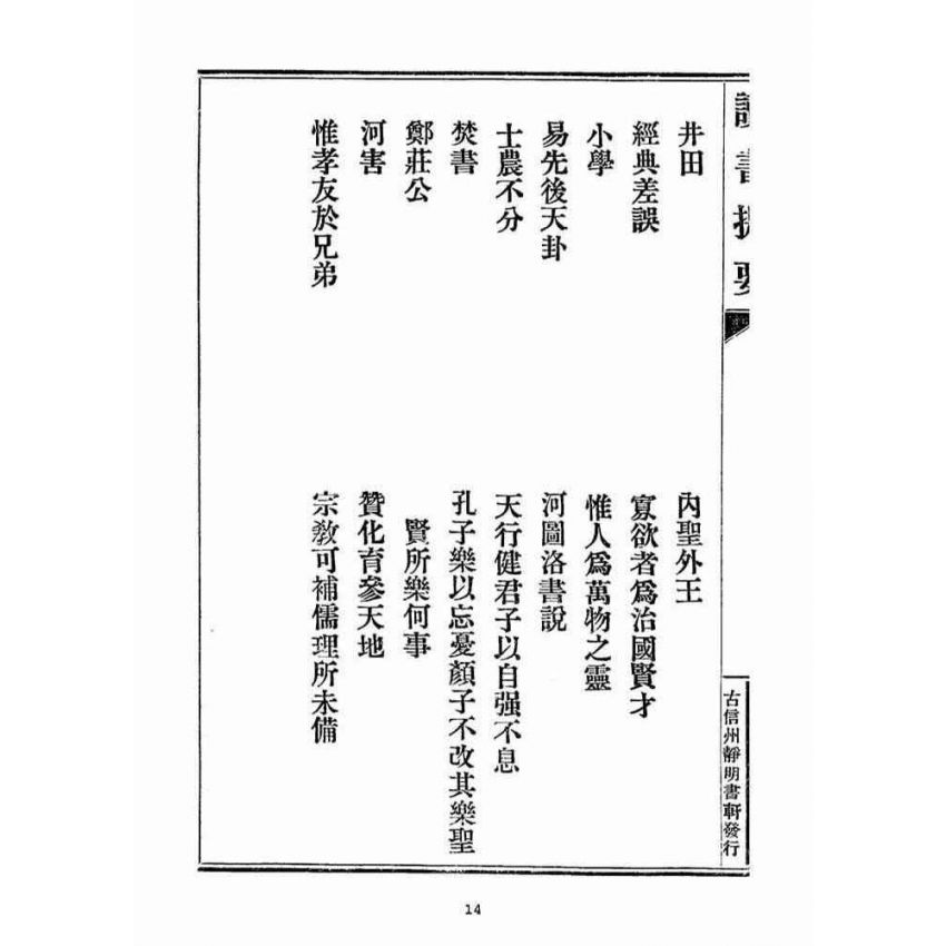 博揚古籍選(宗教篇)：讀書提要