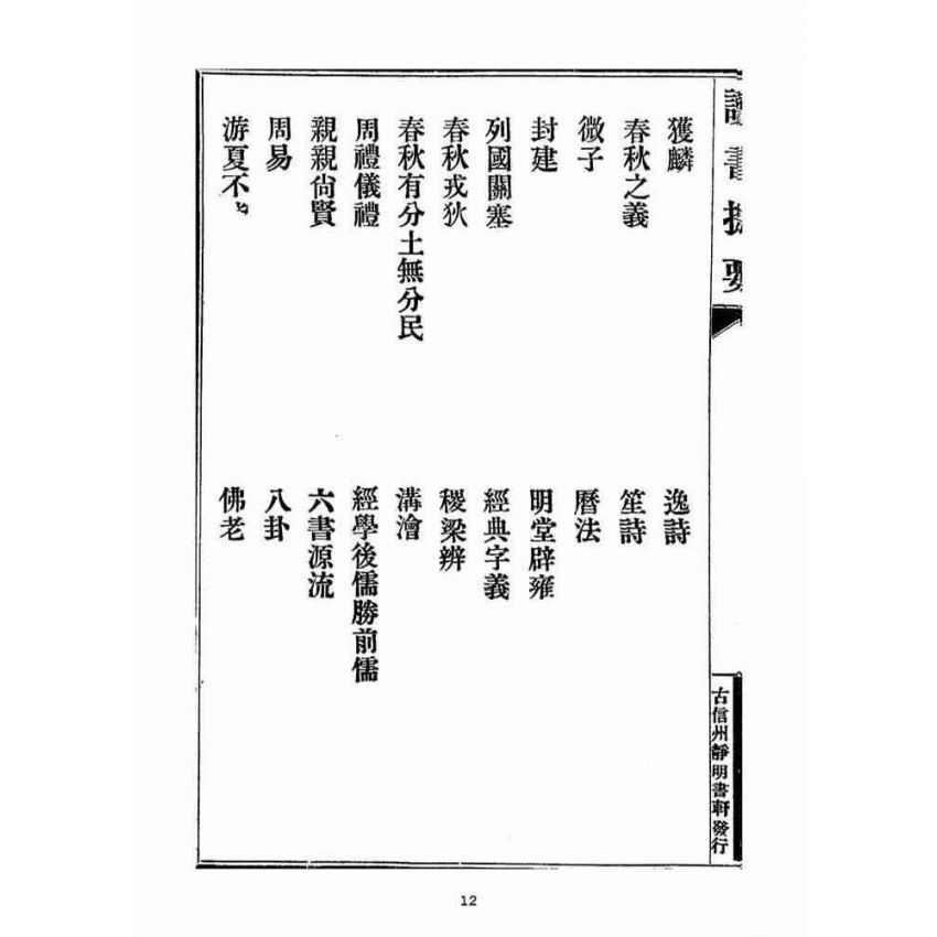 博揚古籍選(宗教篇)：讀書提要