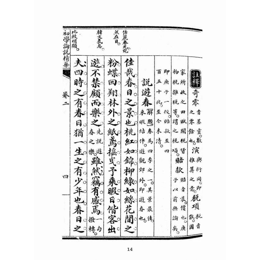 博揚古籍選(文教篇):初學論說精華第二冊(民國十年,上海廣益書局)