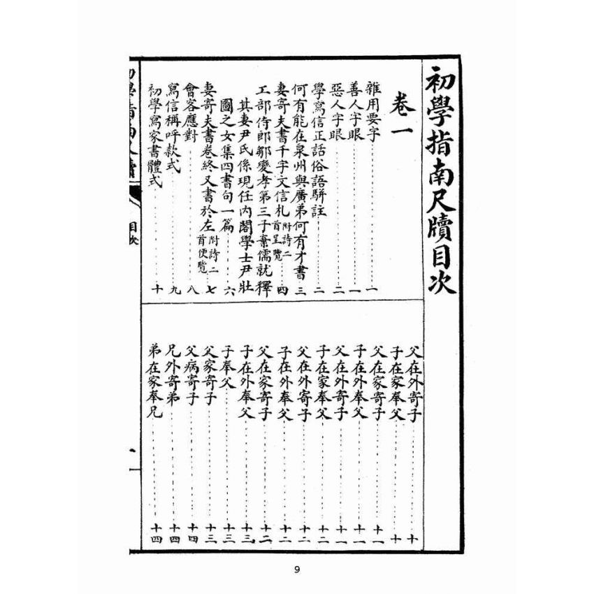 博揚古籍選(文教篇):白話初學指南尺牘卷ㄧ、二(民國二十年,上海大一統書局)