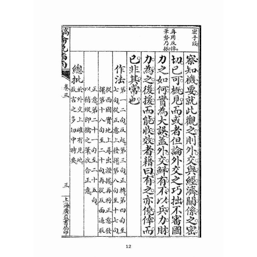 博揚古籍選(文教篇):高等論說指南卷三(民國十年,上海廣益書局)