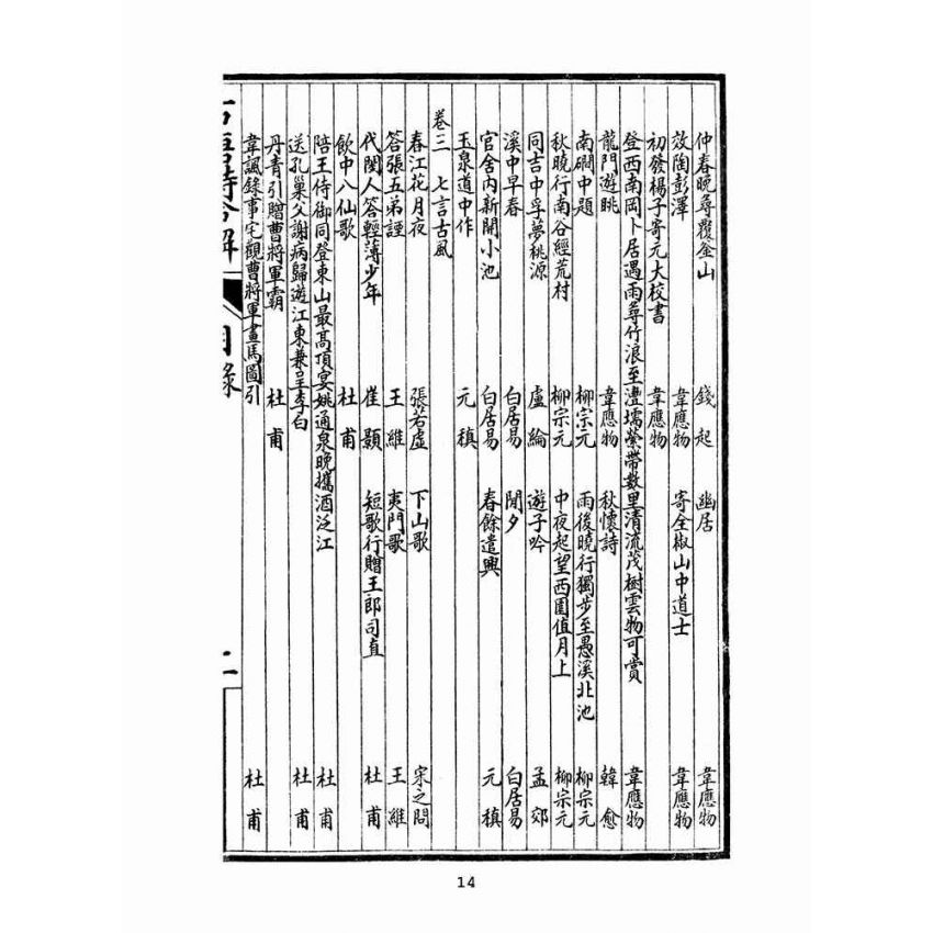 博揚古籍選(文教篇 )：唐詩合解箋註卷ㄧ、卷二