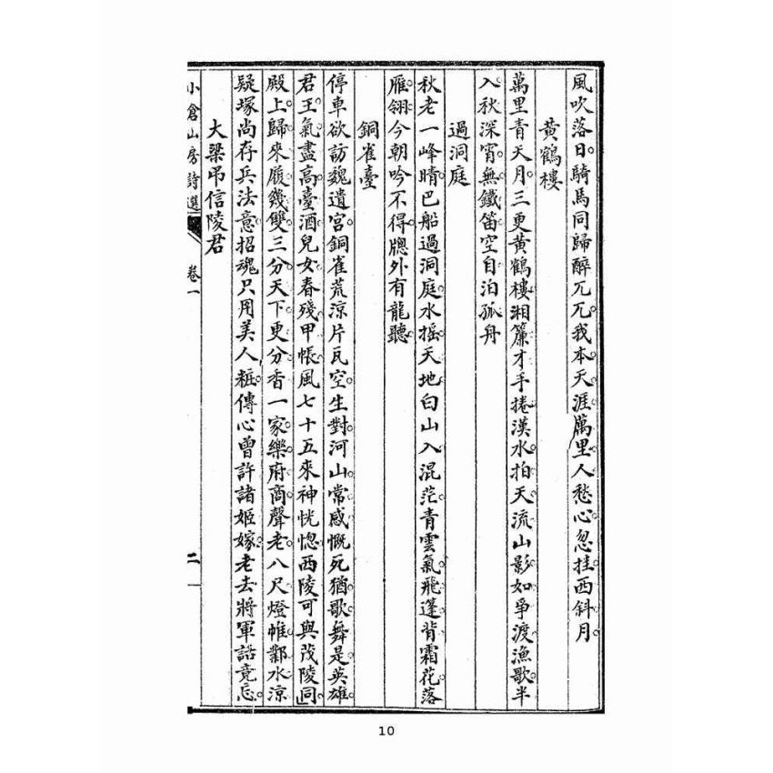 博揚古籍選(文教篇 )：小倉山房詩選