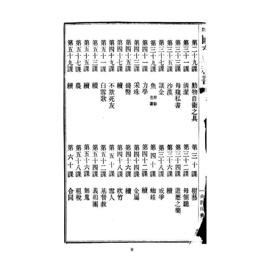 博揚古籍選(文教篇):最新初等小學國文教科書第八冊