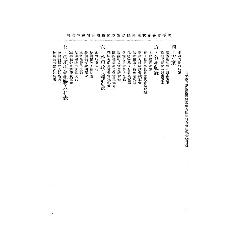 博揚古籍選(宗教篇) 北平市各界救國團體募集救國捐報告書第一冊