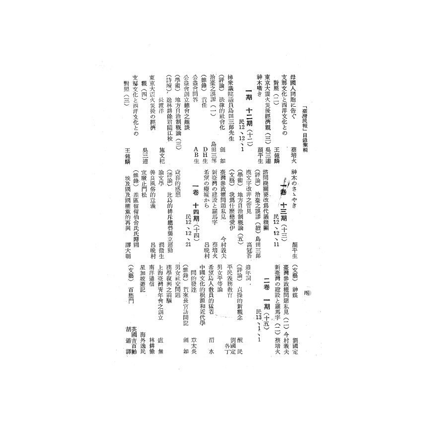 博揚古籍選(歷史篇) 台灣民報第一卷(1-40 號)( 上)-1