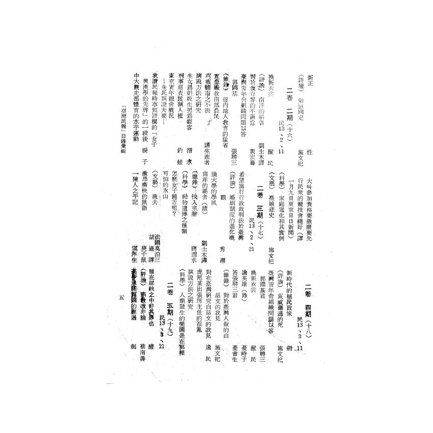 博揚古籍選(歷史篇) 台灣民報第一卷(1-40 號)( 上)-1