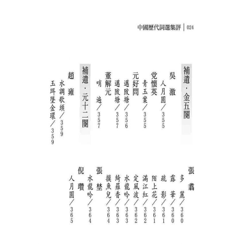 中國歷代詞選集評