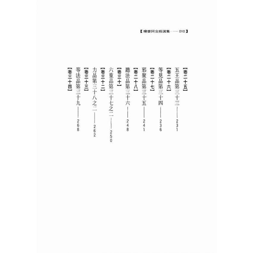 增壹阿含經選集