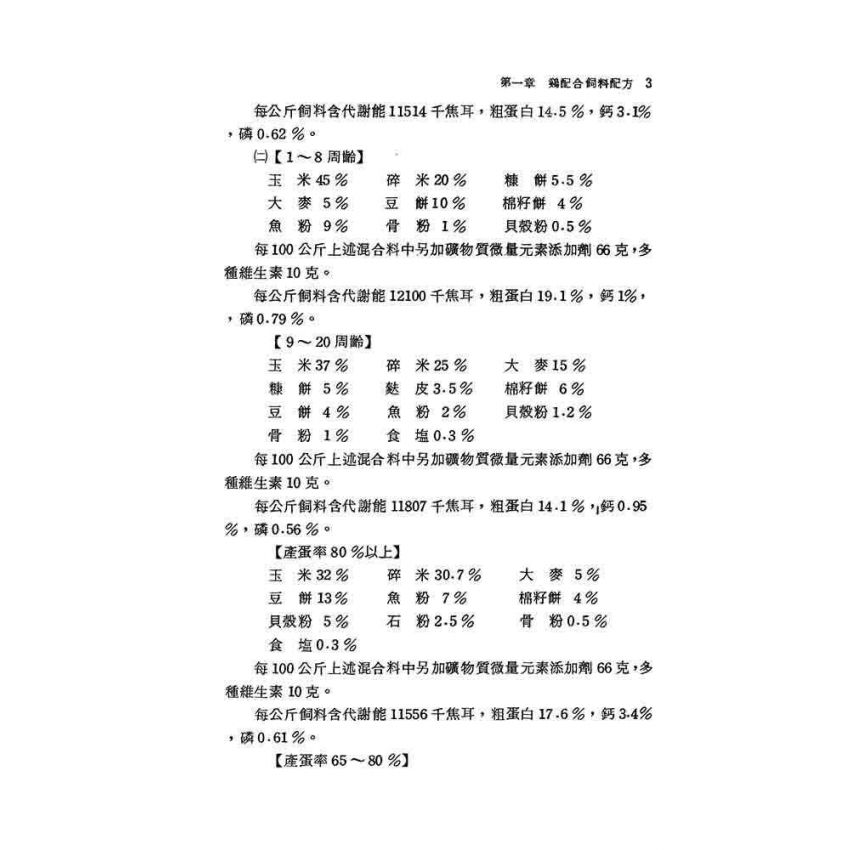 飼料配方手冊