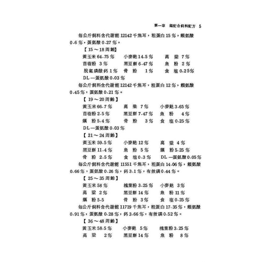 飼料配方手冊