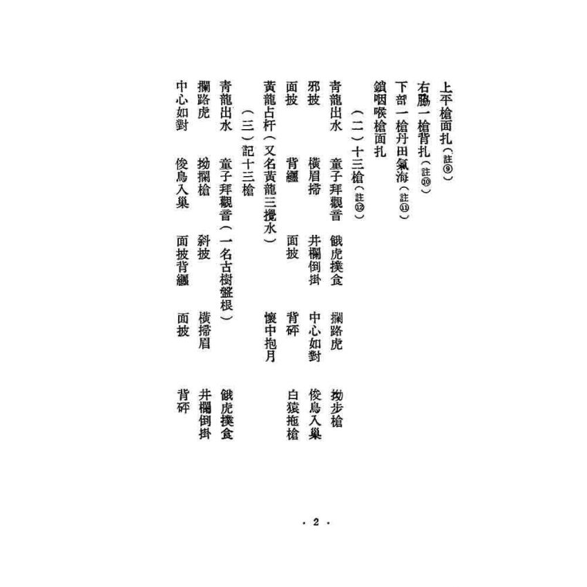 太極十三槍譜注