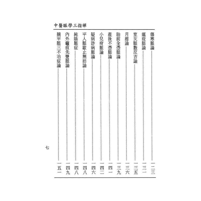 中醫脈學三指禪