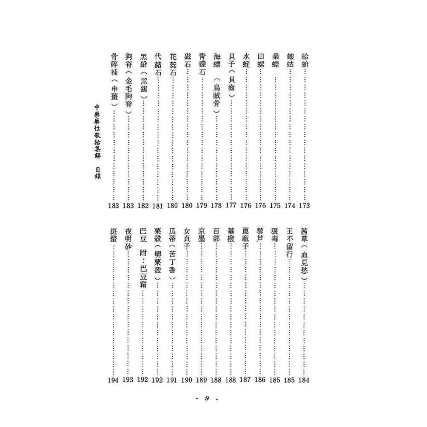 中藥藥性歌括集解