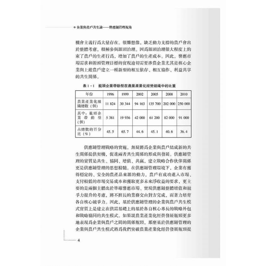 企業與農戶共生論-供應鏈管理視角