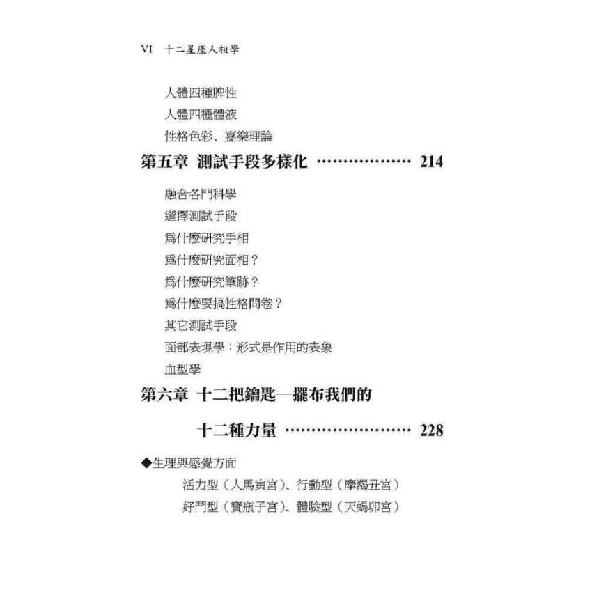 十二星座人相學