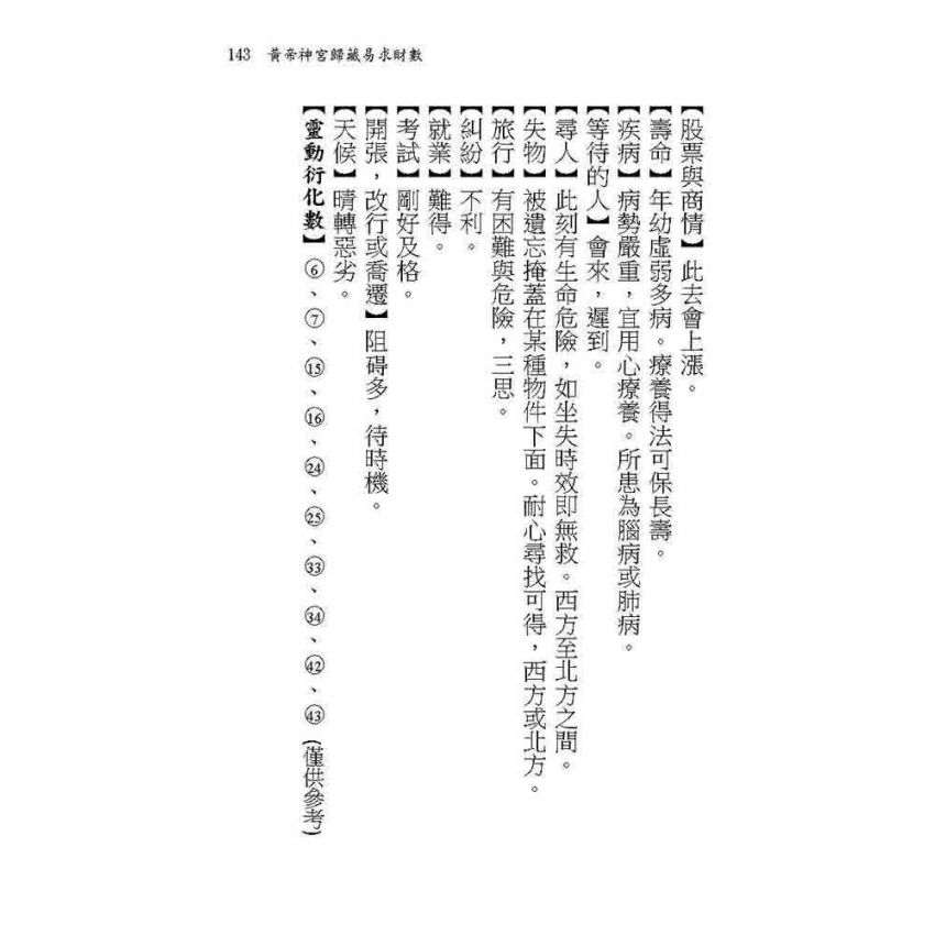 占卜求財靈動數