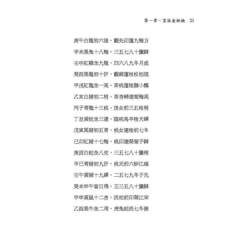 盲派算命金鉗訣