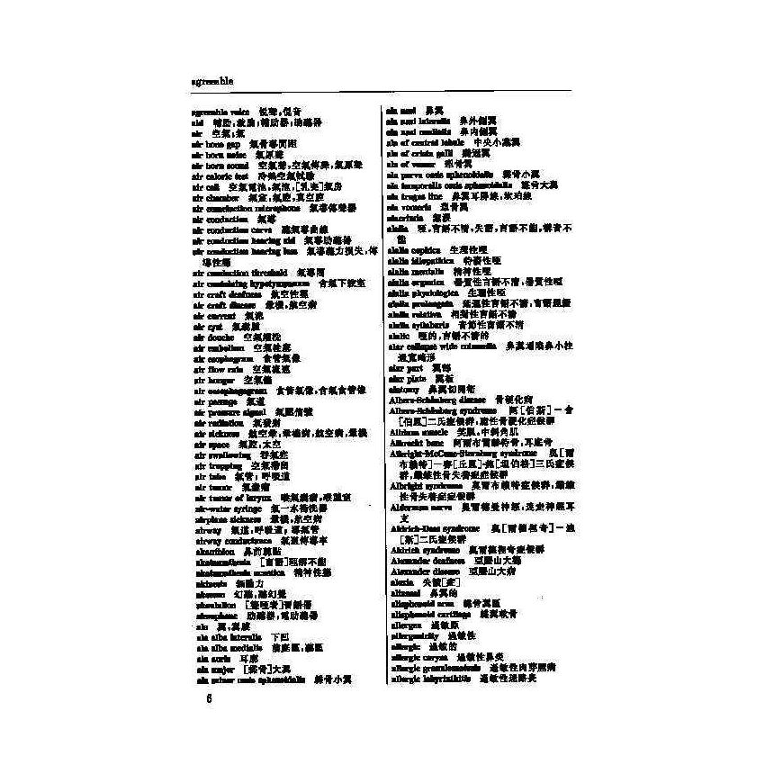 英漢漢英耳鼻喉科醫學辭典 5