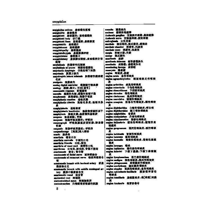 英漢漢英耳鼻喉科醫學辭典 5