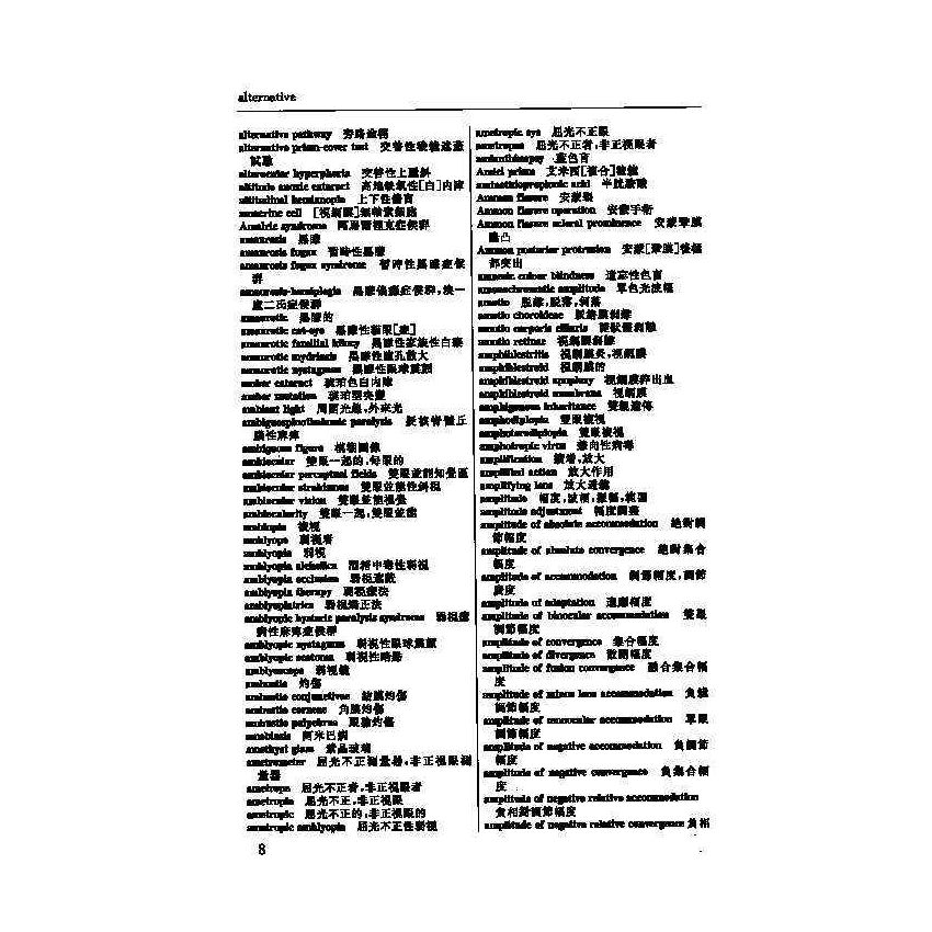 英漢漢英眼科醫學辭典 6