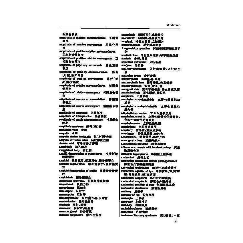 英漢漢英眼科醫學辭典 6