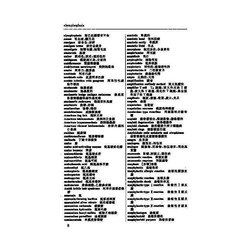 英漢漢英皮膚科醫學辭典 8