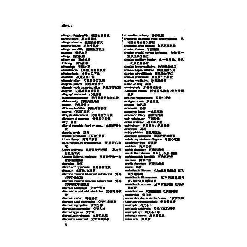 英漢漢英護理科醫學辭典 11