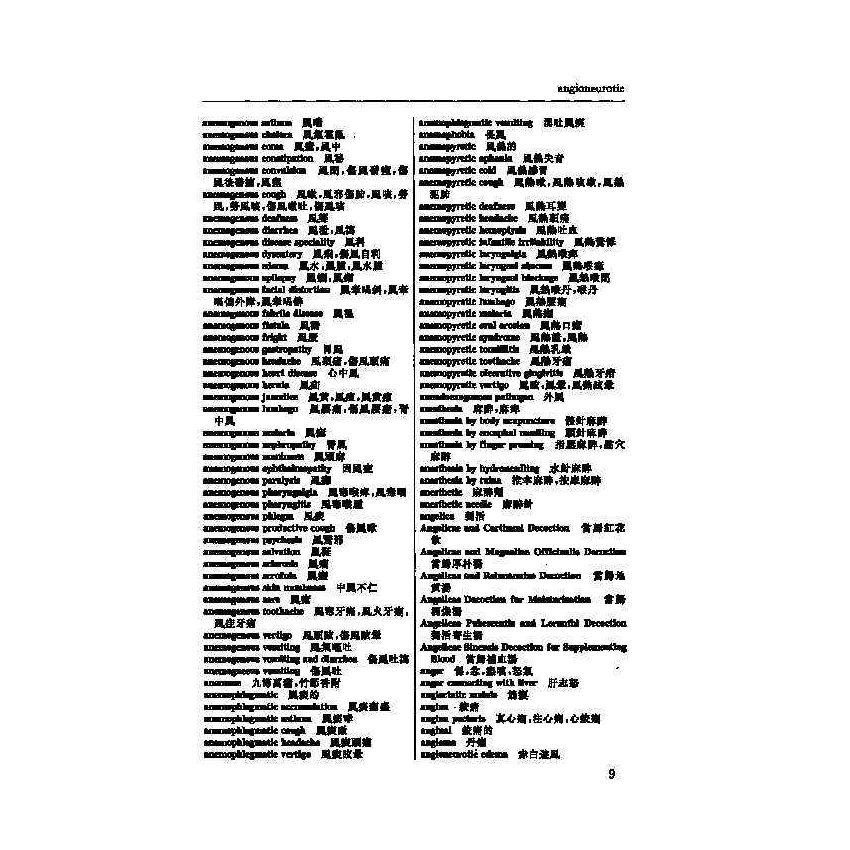英漢漢英中醫藥醫學辭典 12